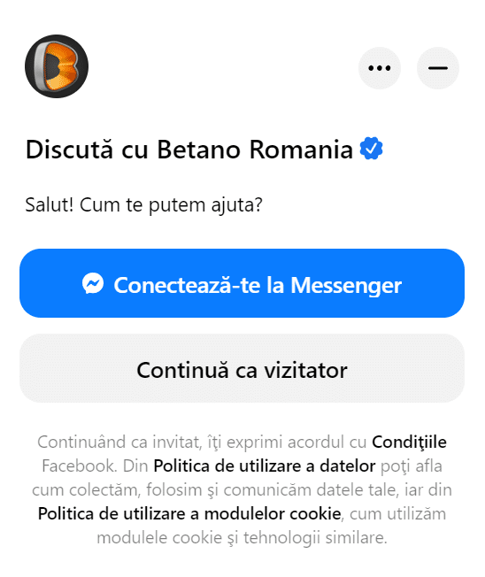 Contact Betano Messenger