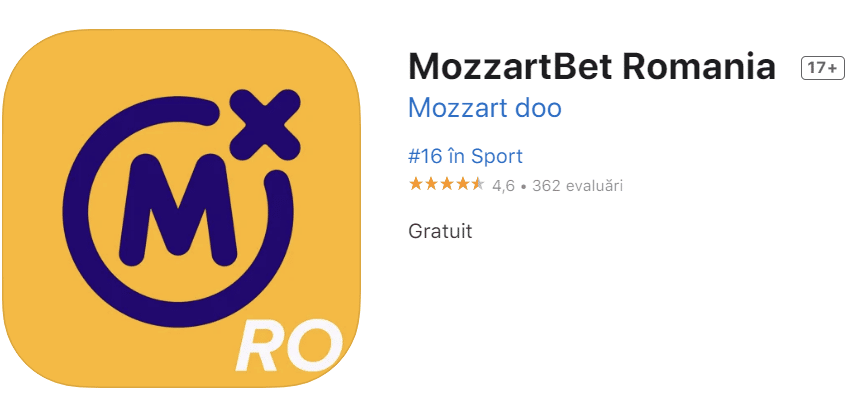 Aplicatia Mozzart Bet