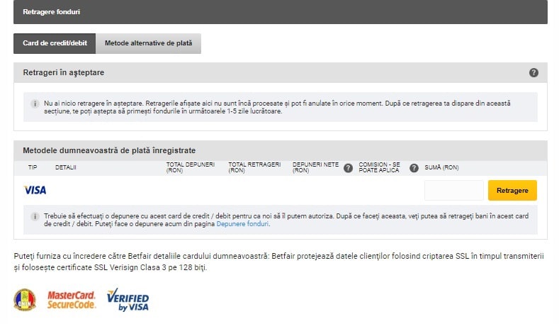 cum faci o retragere la betfair