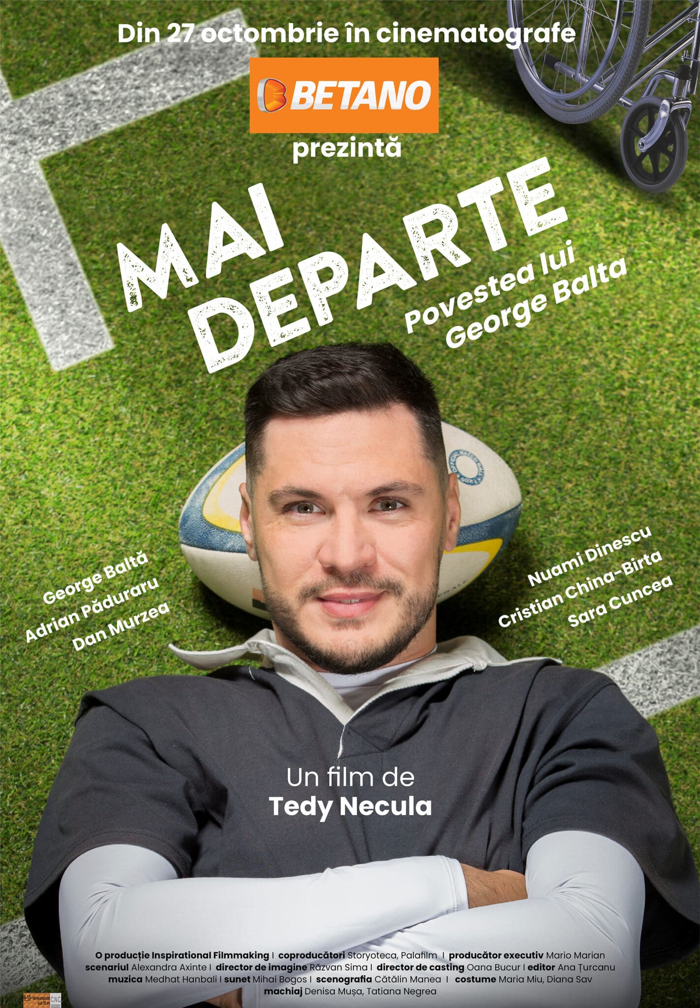 Betano susține filmul “Mai departe” despre rugbistul George Baltă