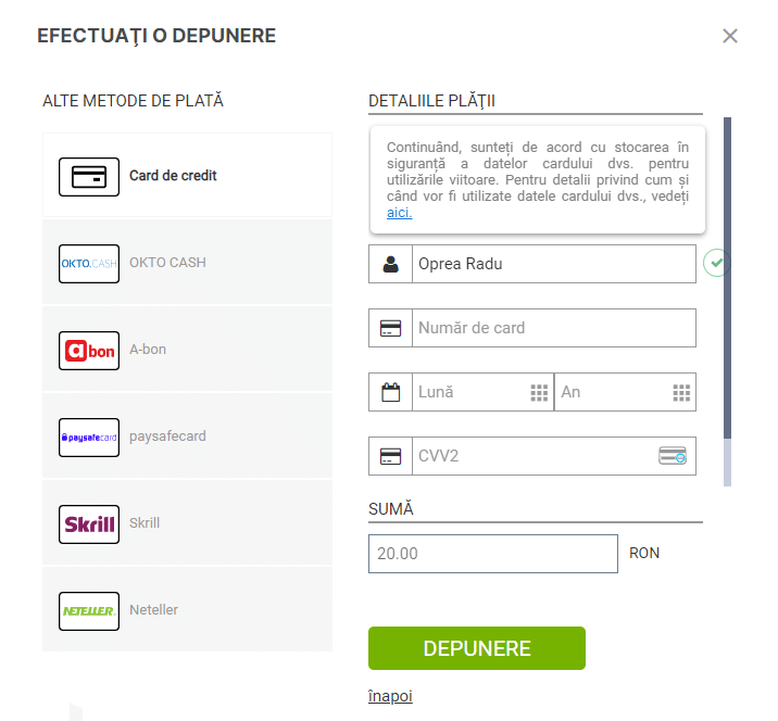 superbet metode depunere