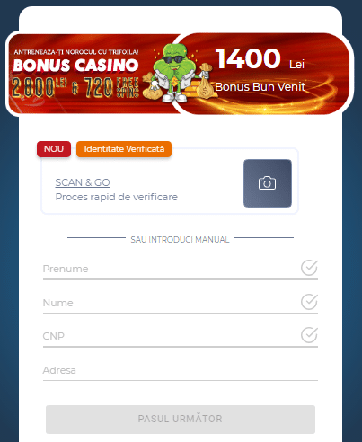 cum îți faci cont Seven Casino de pe pc sau laptop pasul 3